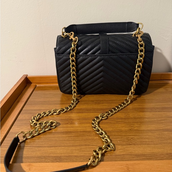 Saint Laurent Black Quilted Chevron Top-Handle Bag with Gold Hardware - Picture 6 of 15